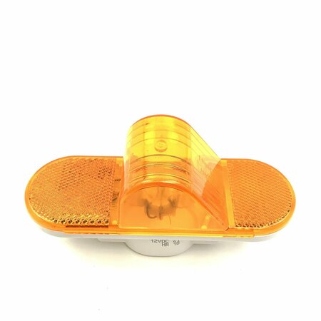 TRUCK-LITE Horizontal Mount, Incandescent, Yellow Oval, 1 Bulb, Side Turn Signal, PL-3, 12V 60215YP